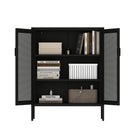 Manhattan Comfort Amelia Modern 32" Metal Accent Cabinet in Black