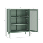 Manhattan Comfort Amelia Modern 32" Metal Accent Cabinet in Sage Green