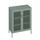 Manhattan Comfort Amelia Modern 32" Metal Accent Cabinet in Sage Green