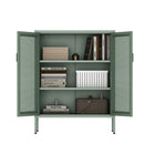 Manhattan Comfort Amelia Modern 32" Metal Accent Cabinet in Sage Green