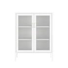 Manhattan Comfort Amelia Modern 32" Metal Accent Cabinet in White