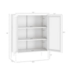 Manhattan Comfort Amelia Modern 32" Metal Accent Cabinet in White