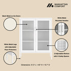 Manhattan Comfort Amelia Modern 32" Metal Accent Cabinet in White
