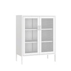 Manhattan Comfort Amelia Modern 32" Metal Accent Cabinet in White