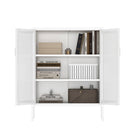 Manhattan Comfort Amelia Modern 32" Metal Accent Cabinet in White