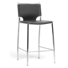 Baxton Studio Montclare Modern and Contemporary Black Bonded Leather Upholstered 2-Piece Counter Stool Set