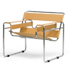 Baxton Studio Jericho Tan Leather Mid-Century Modern Accent Chair