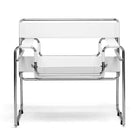 Baxton Studio Jericho Cream Leather Mid-Century Modern Accent Chair