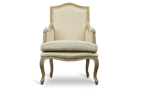 Baxton Studio Nivernais Wood Traditional French Accent Chair