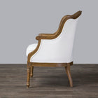 Baxton Studio Charlemagne Traditional French Accent Chair-Ash