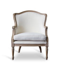 Baxton Studio Charlemagne Traditional French Accent Chair-Oak