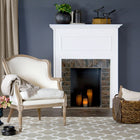 Baxton Studio Charlemagne Traditional French Accent Chair-Oak