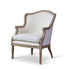 Baxton Studio Charlemagne Traditional French Accent Chair-Oak