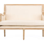 Baxton Studio Chavanon Wood & Light Beige Linen Traditional French Loveseat