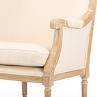 Baxton Studio Chavanon Wood & Light Beige Linen Traditional French Loveseat