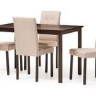 Baxton Studio Andrew Modern and Contemporary 5-Piece Beige Fabric Upholstered Grid-tufting Dining Set
