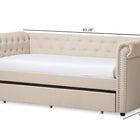 Baxton Studio Mabelle Modern and Contemporary Beige Fabric Trundle Daybed