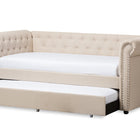 Baxton Studio Mabelle Modern and Contemporary Beige Fabric Trundle Daybed