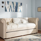 Baxton Studio Mabelle Modern and Contemporary Beige Fabric Trundle Daybed