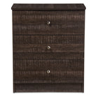 Baxton Studio Decon Modern and Contemporary Espresso Brown Wood 3-Drawer Storage Chest