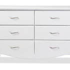 Baxton Studio Enzo Modern and Contemporary White Faux Leather 6-Drawer Dresser