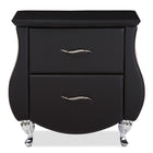 Baxton Studio Erin Modern and Contemporary Black Faux Leather Upholstered Nightstand