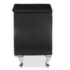 Baxton Studio Erin Modern and Contemporary Black Faux Leather Upholstered Nightstand