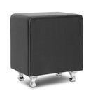 Baxton Studio Stella Crystal Tufted Black Upholstered Modern Nightstand
