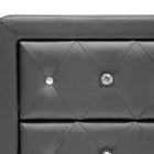 Baxton Studio Stella Crystal Tufted Black Upholstered Modern Nightstand