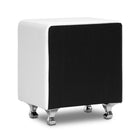 Baxton Studio Stella Crystal Tufted White Upholstered Modern Nightstand