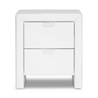 Baxton Studio Frey White Upholstered Modern Nightstand