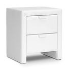Baxton Studio Frey White Upholstered Modern Nightstand
