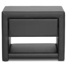 Baxton Studio Massey Black Upholstered Modern Nightstand