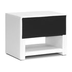 Baxton Studio Massey White Upholstered Modern Nightstand