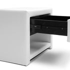 Baxton Studio Massey White Upholstered Modern Nightstand