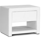 Baxton Studio Massey White Upholstered Modern Nightstand