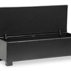 Baxton Studio Roanoke Contemporary Black Ottoman