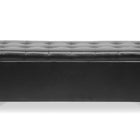 Baxton Studio Roanoke Contemporary Black Ottoman