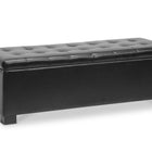 Baxton Studio Roanoke Contemporary Black Ottoman