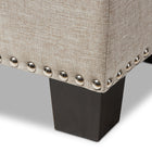 Baxton Studio Hannah Modern and Contemporary Beige Fabric Upholstered Button-Tufting Storage Ottoman Bench