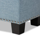 Baxton Studio Hannah Modern and Contemporary Light Blue Fabric Upholstered Button-Tufting Storage Ottoman Bench