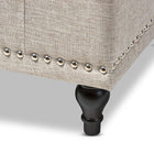 Baxton Studio Kaylee Modern Classic Beige Fabric Upholstered Button-Tufting Storage Ottoman Bench