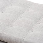 Baxton Studio Kaylee Modern Classic Grayish Beige Fabric Upholstered Button-Tufting Storage Ottoman Bench