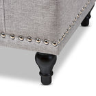 Baxton Studio Kaylee Modern Classic Grayish Beige Fabric Upholstered Button-Tufting Storage Ottoman Bench
