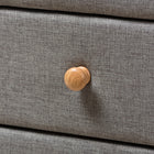Baxton Studio Jonesy Mid-Century Grey Fabric Upholstered 2-Drawer Nightstand