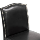 Baxton Studio Libra Black Modern Bar Stool with Nail Head Trim (Set of 2)