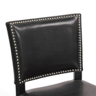 Baxton Studio Aries Black Modern Bar Stool with Nail Head Trim (Set of 2)