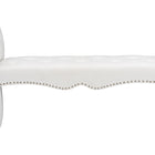 Baxton Studio Kristy Modern and Contemporary White Faux Leather Classic Seating Bench