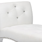 Baxton Studio Kristy Modern and Contemporary White Faux Leather Classic Seating Bench