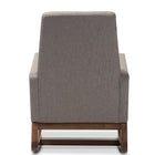 Baxton Studio Yashiya Mid-century Retro Modern Grey Fabric Upholstered Rocking Chair